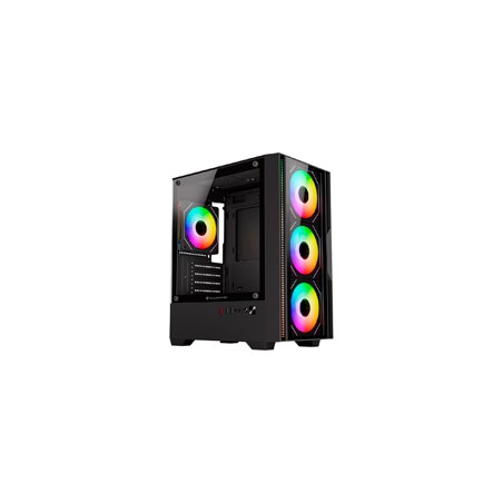GABINETE GAMER BALAM RUSH NITROX EDGE PRO CRYSTAL 4900C / MINI TORRE / MICRO-ATX, MINI ITX / INCLUYE 3 VENTILADORES ARGB 120 MM