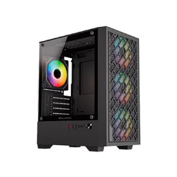 GABINETE GAMER BALAM RUSH NITROX EDGE AIRCOOL 4700A / MINI TORRE / MICRO-ATX, MINI ITX / INCLUYE 3 VENTILADORES ARGB 120 MM / C