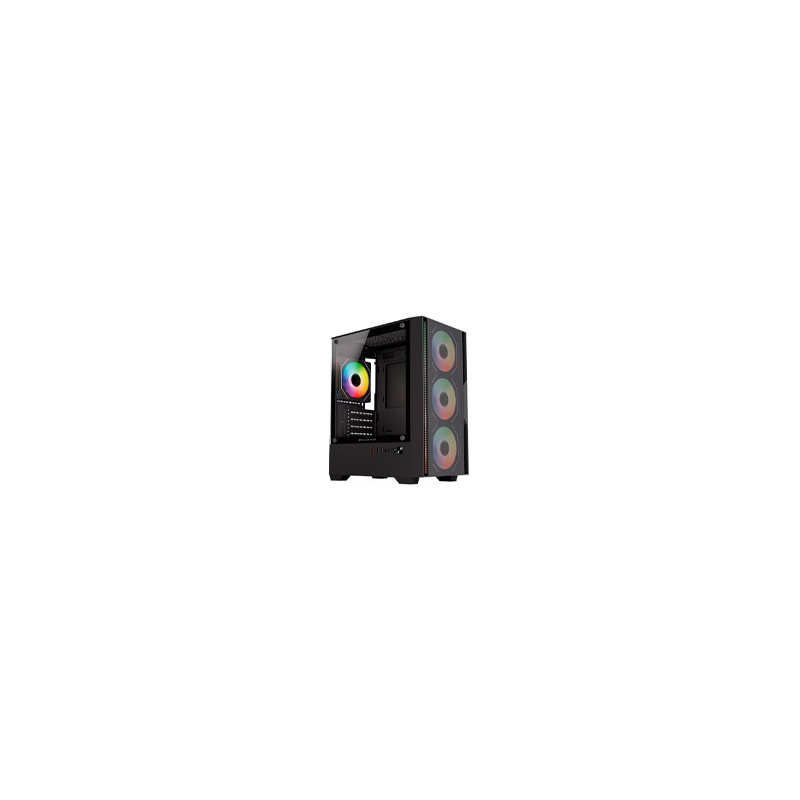 GABINETE GAMER BALAM RUSH NITROX EDGE PRO AIRCOOL 4900C / MINI TORRE / MICRO-ATX, MINI ITX / INCLUYE 3 VENTILADORES ARGB 120 MM