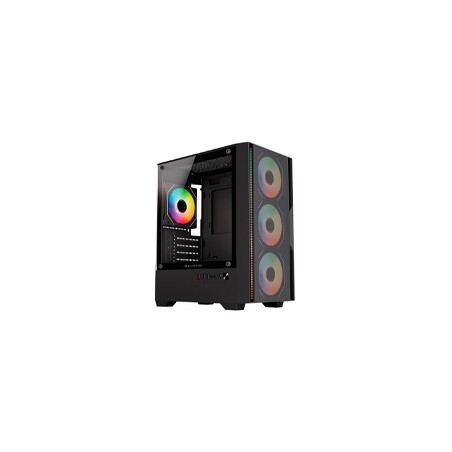 GABINETE GAMER BALAM RUSH NITROX EDGE PRO AIRCOOL 4900C / MINI TORRE / MICRO-ATX, MINI ITX / INCLUYE 3 VENTILADORES ARGB 120 MM