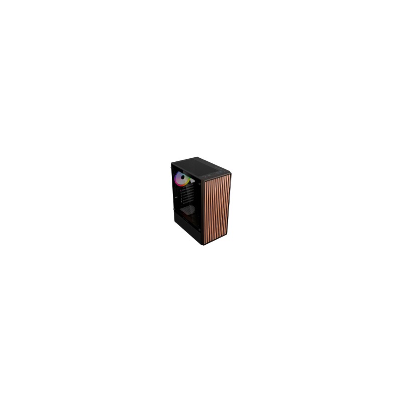 GABINETE GAMER BALAM RUSH DRAGONFLY WOOD GM580CB / MEDIA TORRE / ATX, MICRO-ATX, MINI ITX / INCLUYE 4 VENTILADORES ARGB 120 MM