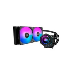 DISIPADOR DE ENFRIAMIENTO LIQUIDO COOLER MASTER MASTERLIQUID SERIE CORE NEX 240 / ARGB / NEGRO / GAMER