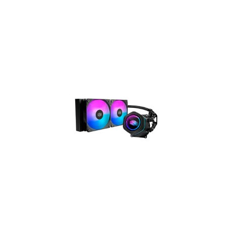 DISIPADOR DE ENFRIAMIENTO LIQUIDO COOLER MASTER MASTERLIQUID SERIE CORE NEX 240 / ARGB / NEGRO / GAMER