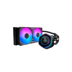 DISIPADOR DE ENFRIAMIENTO LIQUIDO COOLER MASTER MASTERLIQUID ATMOS II LCD 240 / ARGB / NEGRO / GAMER
