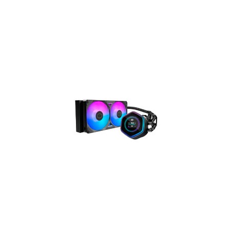 DISIPADOR DE ENFRIAMIENTO LIQUIDO COOLER MASTER MASTERLIQUID ATMOS II LCD 240 / ARGB / NEGRO / GAMER