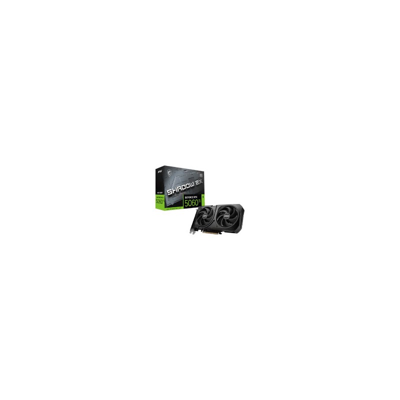 TARJETA DE VIDEO MSI GEFIORCE5060 TI 8G SHADOW 2X OC PLUS PCIE4 X 8/8GB/GDDR6/ESTANDAR/1HDMI/1XDP/DL-DVI-D X 1GAMA MEDIA /GAMER