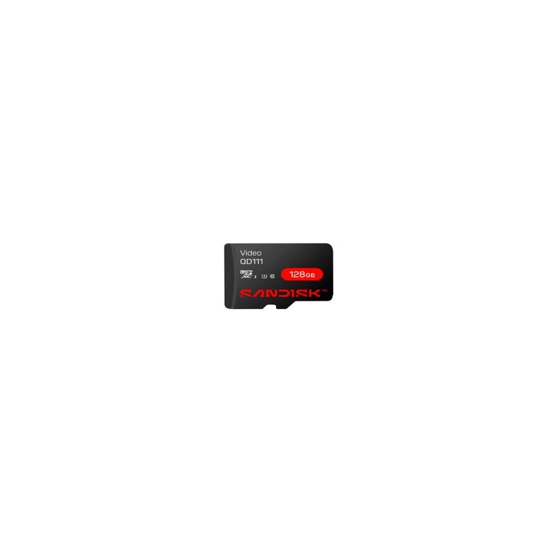 MEMORIA SANDISK VIDEO SC QD111 MICRO SDXC 128GB VIDEOVIGILANCIA 24/7 CLASE 10 U1 LECT100MB/S ESC 20MB/S  SDSDQAS4-128G-BP