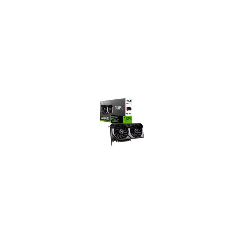 TARJETA DE VIDEO ASUS NVIDIA RTX5060 /PCIE X16 5.0 /8GB GDDR7 /HDMI /3X DP /ESTANDAR /GAMA MEDIA