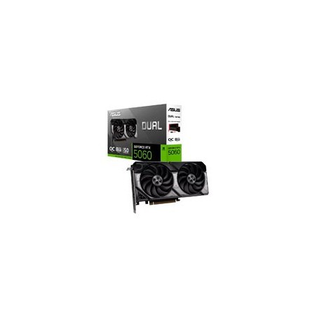 TARJETA DE VIDEO ASUS NVIDIA RTX5060 /PCIE X16 5.0 /8GB GDDR7 /HDMI /3X DP /ESTANDAR /GAMA MEDIA