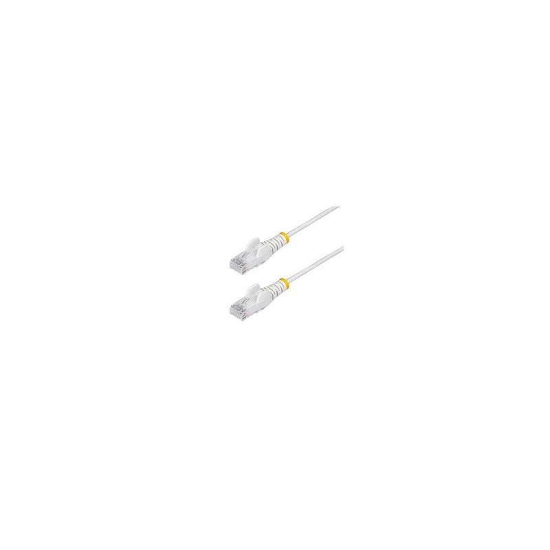 CABLE DE RED ETHERNET CAT6 DELGADO SIN ENGANCHES BLANCO DE 10M - CABLE RJ45 SNAGLESS SLIM DE 28AWG - ALAMBRE DE COBRE PURO - PO