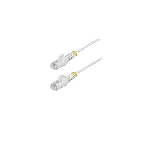 CABLE DE RED ETHERNET CAT6 DELGADO SIN ENGANCHES BLANCO DE 10M - CABLE RJ45 SNAGLESS SLIM DE 28AWG - ALAMBRE DE COBRE PURO - PO