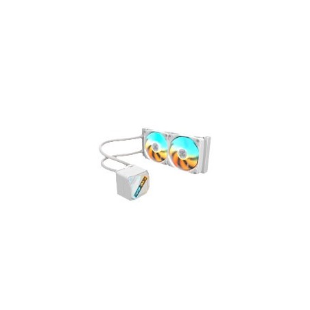DISIPADOR LIQUIDO GIGABYTE GP-GIGABYTE GME 240I / SOCKET INTEL 1851, 1700 / AMD AM5, AM4 / 2X 120MM / COLOR BLANCO / GAMING