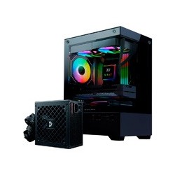 BUNDLE GABINETE GAMER BALAM RUSH NITROX GLOW CRYSTAL 4700 / MINI TORRE / MICRO ATX, MINI ITX / INCLUYE FUENTE DE PODER GR BURST