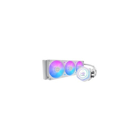 DISIPADOR DE ENFRIAMIENTO LIQUIDO COOLER MASTER MASTERLIQUID ATMOS II LCD 360 / ARGB / BLANCO / GAMER