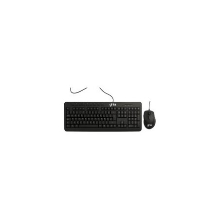 GHIA / KIT TECLADO Y MOUSE / ALAMBRICO / ERGONOMICOS / MULTIMEDIA / USB / COLOR NEGRO