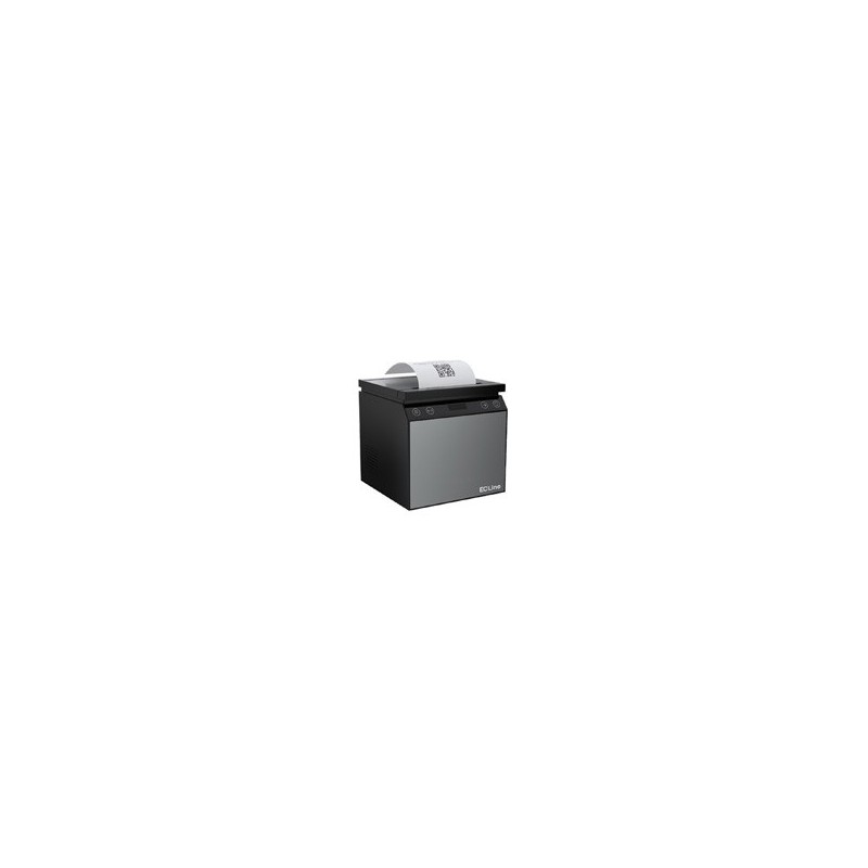 MINIPRINTER EC LINE EC-PM-X5, NEGRO, TERMICA, 80 MM, USB, SERIAL, ETHERNET (RED), RJ11, CORTE AUTOMATICO, 300 MM/SEG, MULTIPOSI