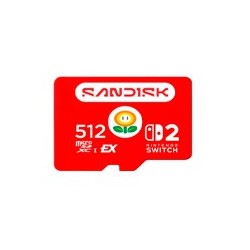 MEMORIA SANDISK MICRO SDXC 512GB NINTENDO SWITCH2 EXPRESS 880MB/S 4K U3 V30 SDSQXFN-512G-GR6ZN