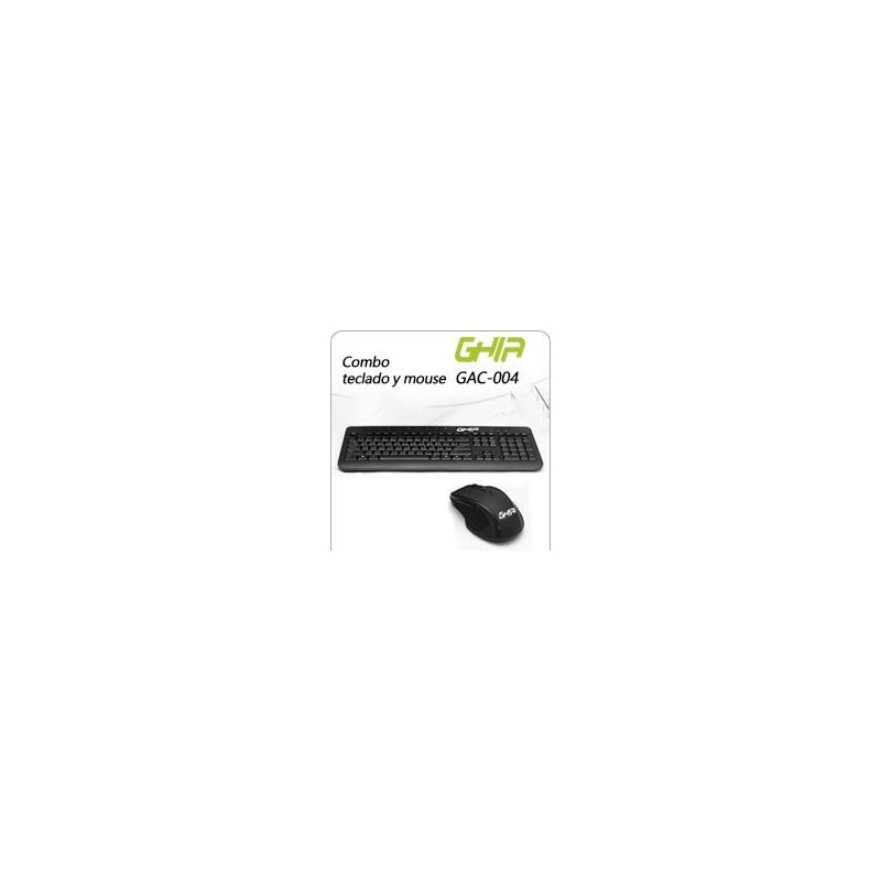 KIT TECLADO MULTIMEDIA Y MOUSE USB GHIA COLOR NEGRO ALAMBRICO