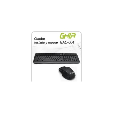 KIT TECLADO MULTIMEDIA Y MOUSE USB GHIA COLOR NEGRO ALAMBRICO